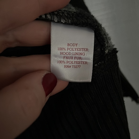 SO Juniors Geometric Design Zip-Up Hooded Jacket - Picture 5 of 5